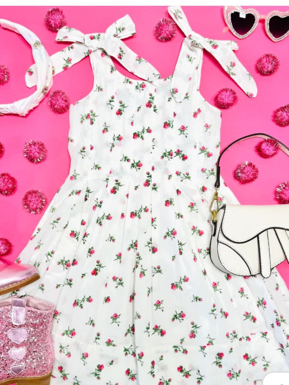 Beach Riot NWT Sz 13/14 Girls 💯Cotton Peony Blossom Little Maisie Dress msrp $88
